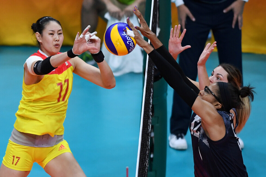 里約奧運會排球——女排小組賽：中國隊不敵美國隊