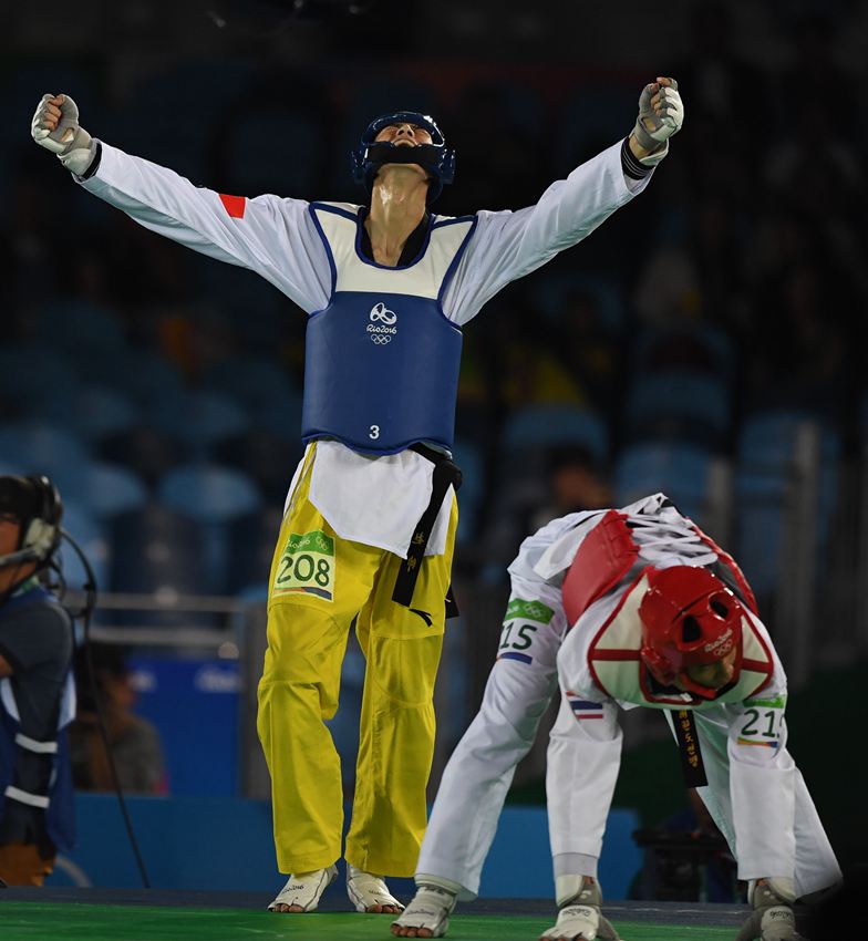 跆拳道58公斤趙帥奪冠 奪中國男子首金創歷史