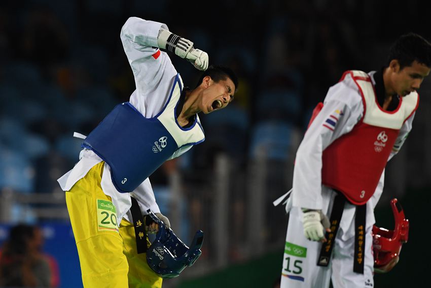 跆拳道58公斤趙帥奪冠 奪中國男子首金創歷史