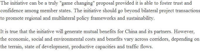 【老外談】“一帶一路”將帶來均衡和可持續的模式轉變