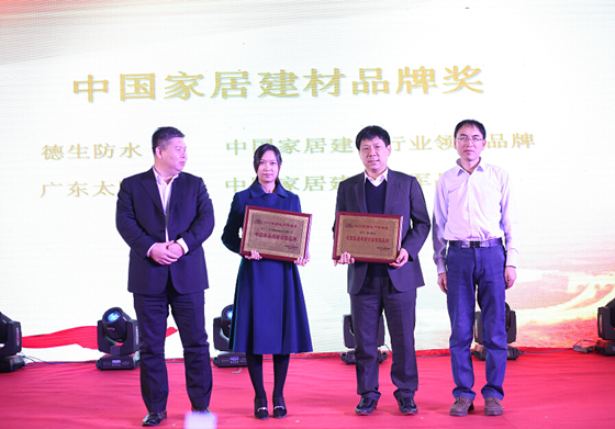 德生防水榮獲“2015中國家居建材行業領軍品牌”