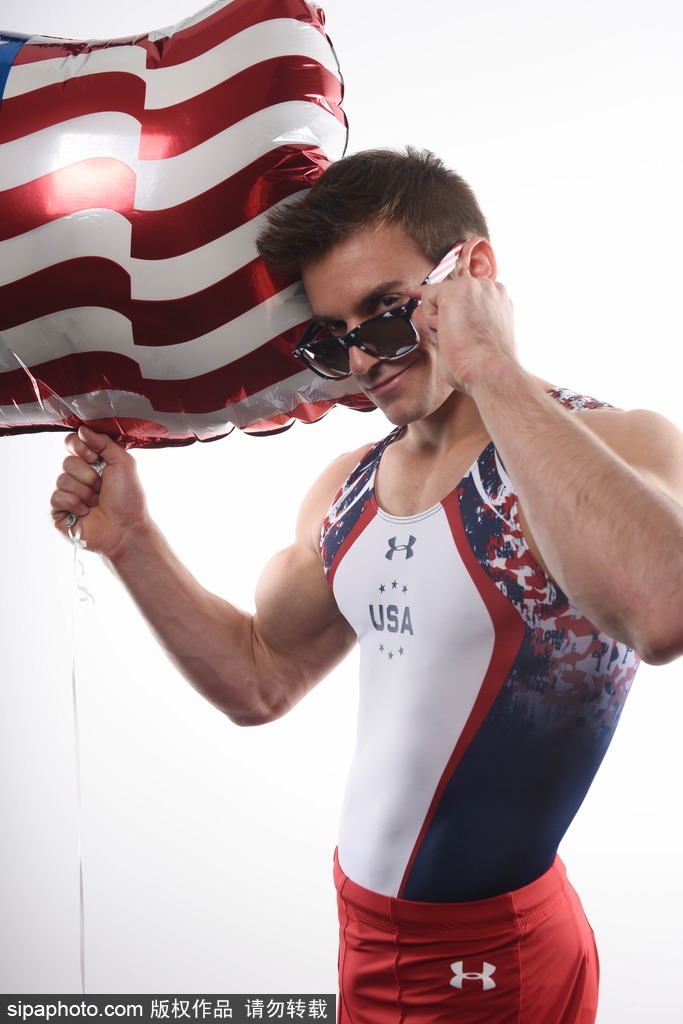 里約奧運會前瞻：美國男子體操隊運動員媒體寫真