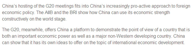 【老外談G20】G20峰會：中國經驗 世界共享