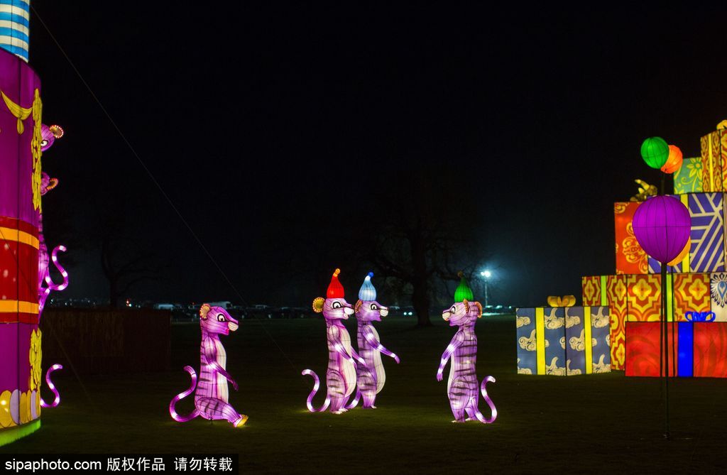 英國超大規模中國巨型燈籠會 豐富動物造型燈飾亮相