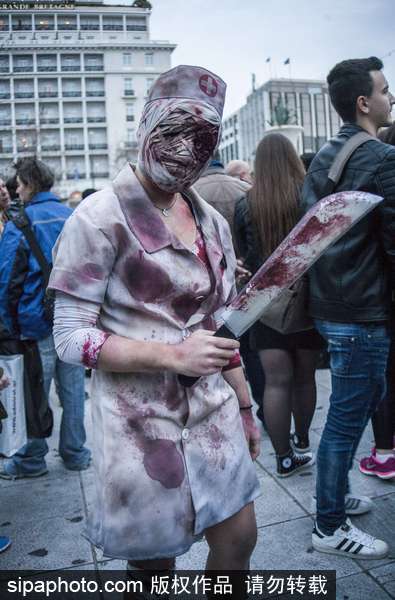 喪尸出籠！希臘雅典2017僵尸大游行血腥重口味（組圖）