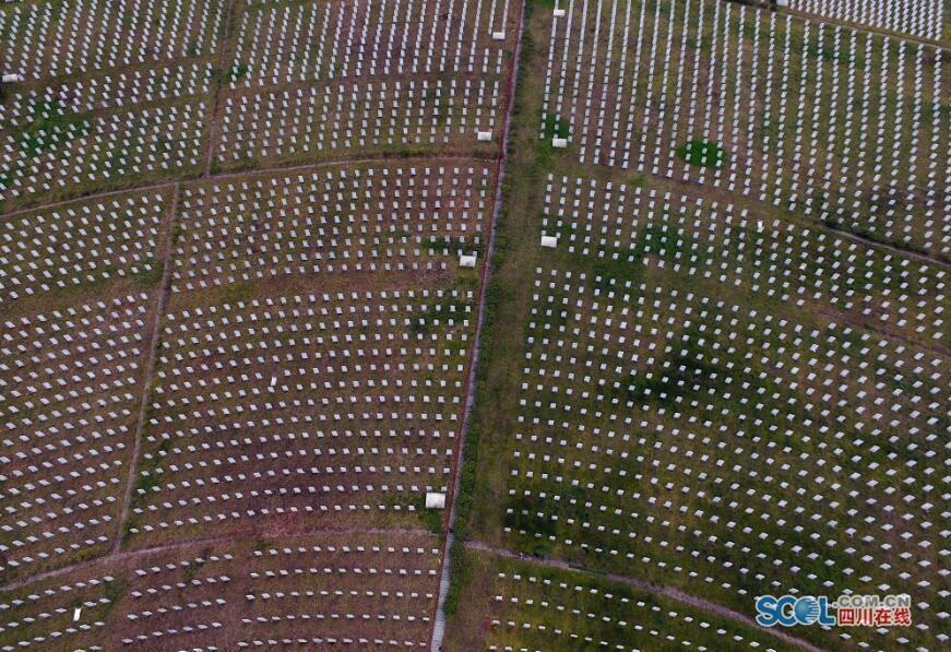 航拍全國最大紅軍烈士陵園 兩萬名烈士安眠