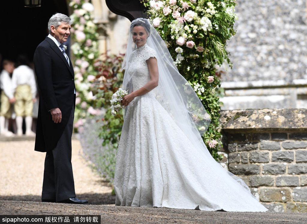 英國凱特王妃妹妹大婚 婚禮現場現場浪漫甜蜜