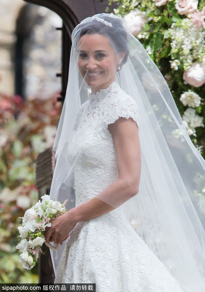 英國凱特王妃妹妹大婚 婚禮現場現場浪漫甜蜜