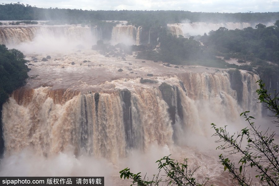 超震撼壯觀！大雨侵襲 伊瓜蘇瀑布流量達往日三倍