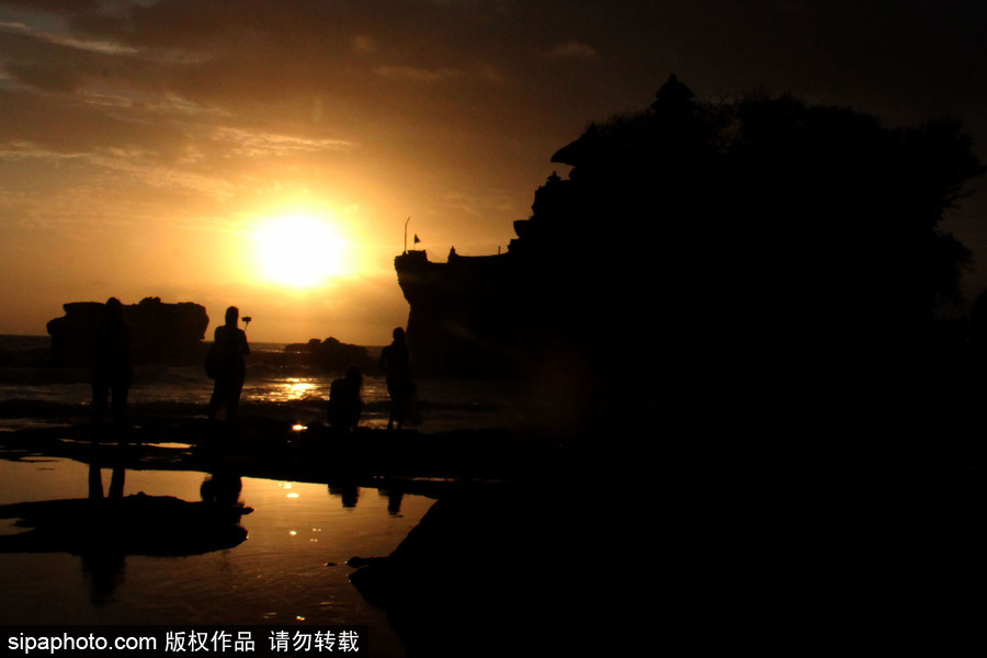 世界最美日落之一 巴厘島海神廟日暮風光