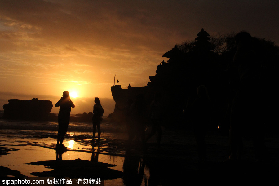世界最美日落之一 巴厘島海神廟日暮風光