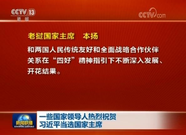 一些國家領(lǐng)導(dǎo)人熱烈祝賀習(xí)近平當(dāng)選國家主席