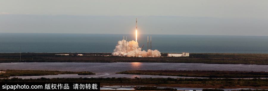 SpaceX發射“龍”飛船 為國際空間站運送補給