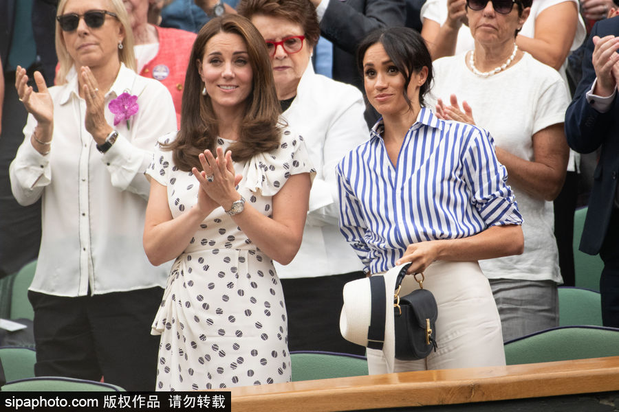 凱特、梅根兩位王妃同框亮相溫網觀戰 氣質優雅