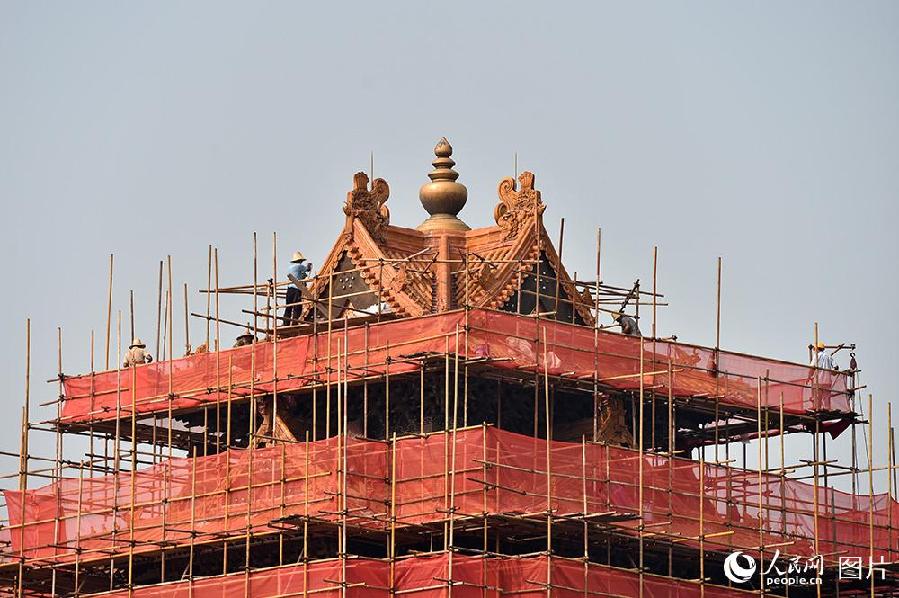 故宮啟動角樓維護保養工程