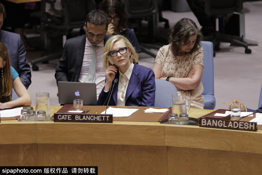 大魔王氣場超強！好萊塢女星凱特·布蘭切特現身聯合國會議