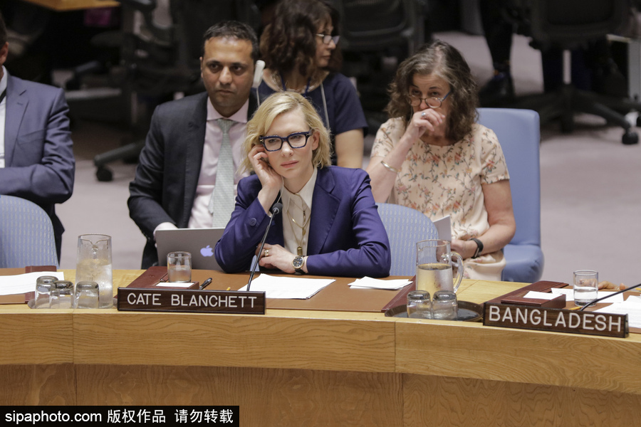 大魔王氣場超強！好萊塢女星凱特·布蘭切特現身聯合國會議