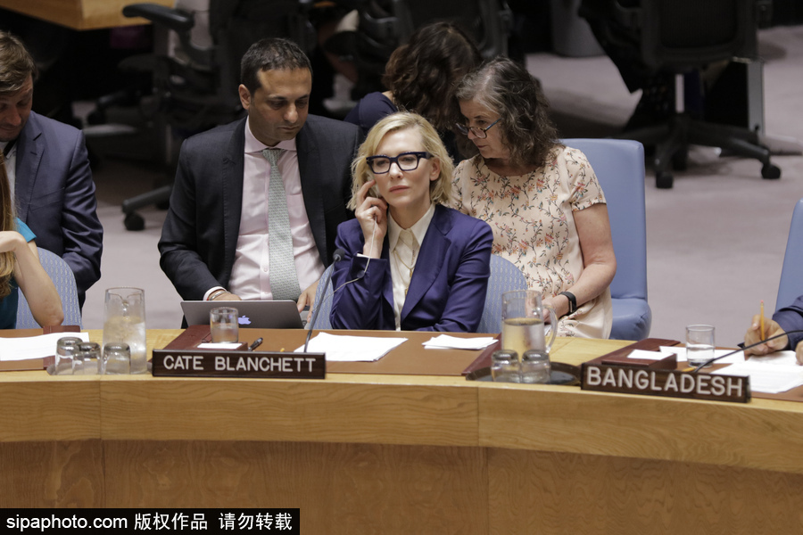 大魔王氣場超強！好萊塢女星凱特·布蘭切特現身聯合國會議