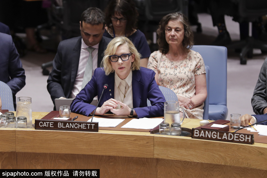 大魔王氣場超強！好萊塢女星凱特·布蘭切特現身聯合國會議