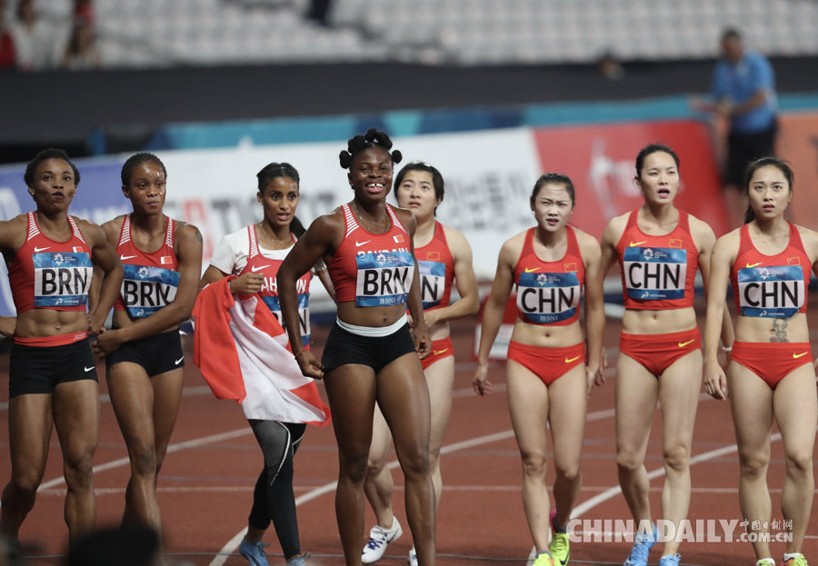 亞運(yùn)會(huì)女子4X100米接力：巴林隊(duì)奪冠中國(guó)隊(duì)亞軍