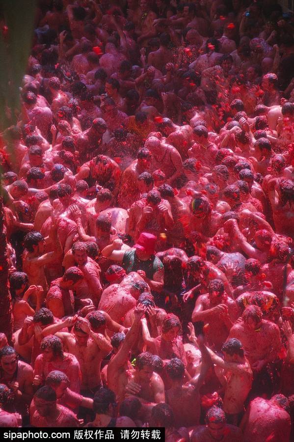 “血色”浪漫！直擊西班牙番茄節現場 互擲番茄毫不手軟