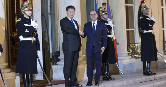 習近平會見法國總統奧朗德